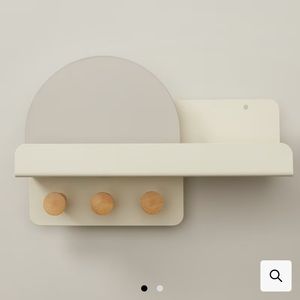 Modern Cream and Tan Wall Shelf